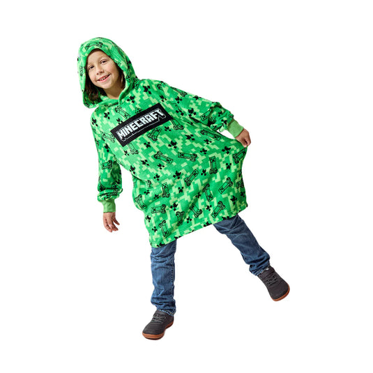 Minecraft - Creepers & TNT Long Sleeve Boy's Wearable Kids Hoodie
