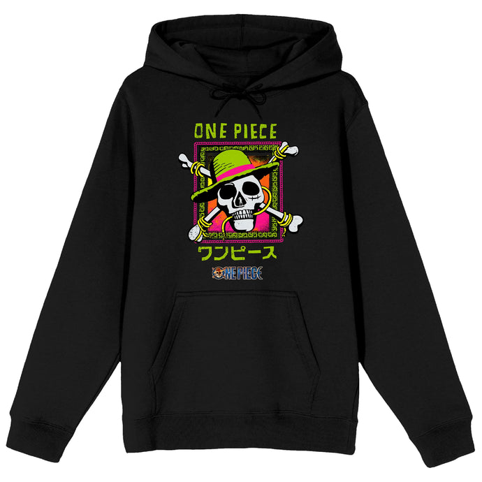 One Piece - Live Action Straw Hat Adult Black Graphic Unisex Hoodie