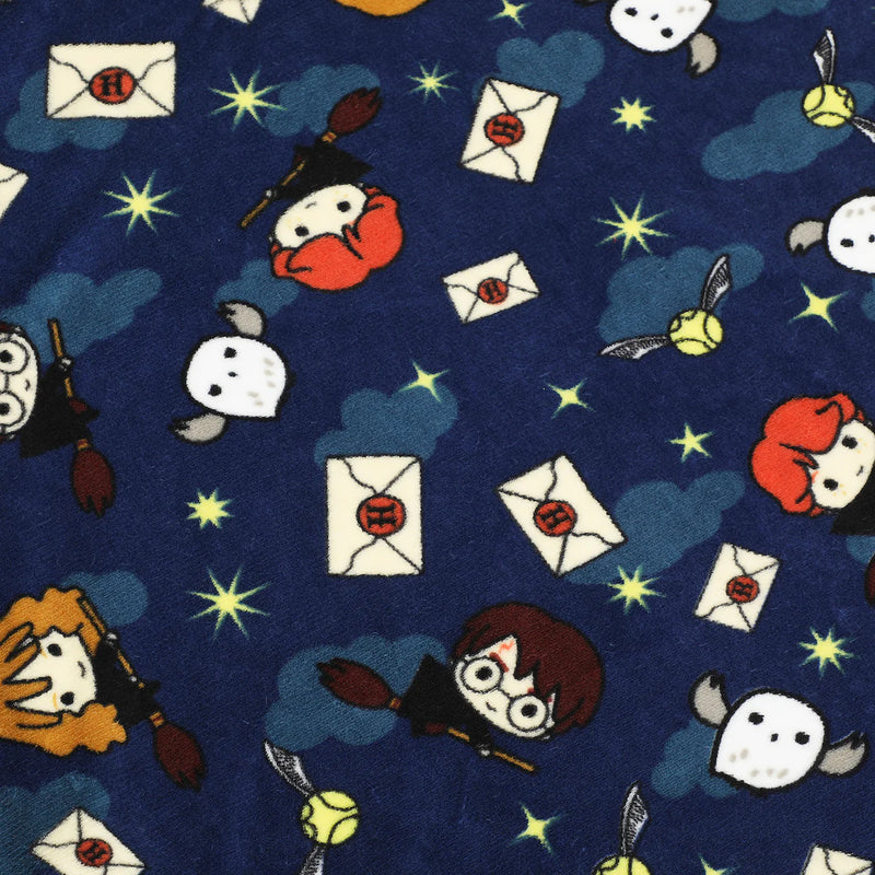 Load image into Gallery viewer, Harry Potter Chibi Characters &amp; Icons Blue Long Sleeve Oversized Hoodie
