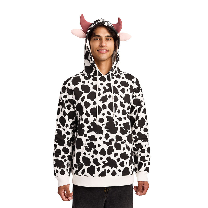 Load image into Gallery viewer, Bioworld Cow - Men's Cosplay Zip Hoodie
