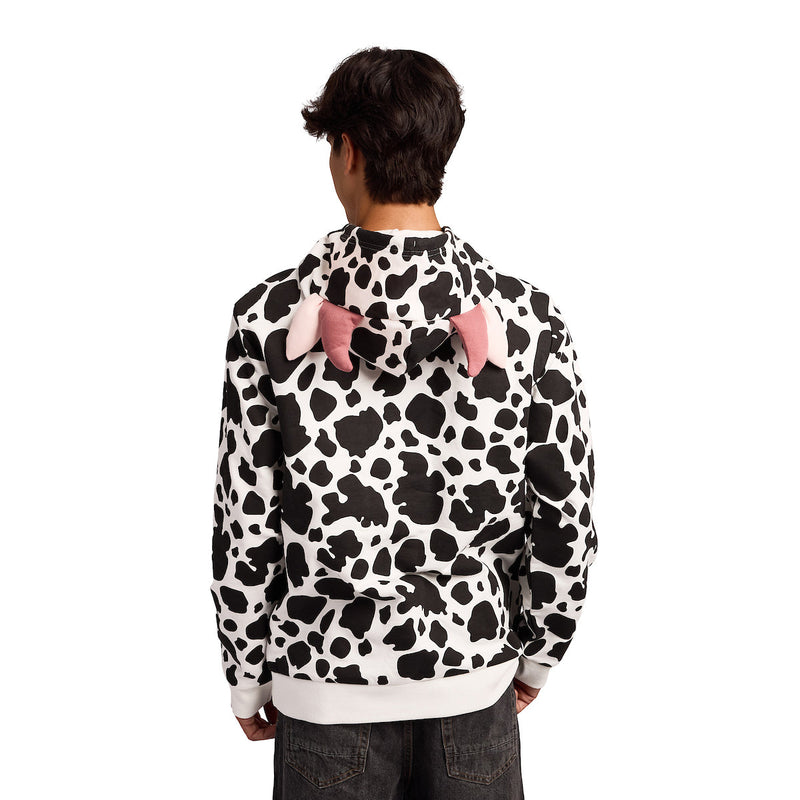 Load image into Gallery viewer, Bioworld Cow - Men's Cosplay Zip Hoodie
