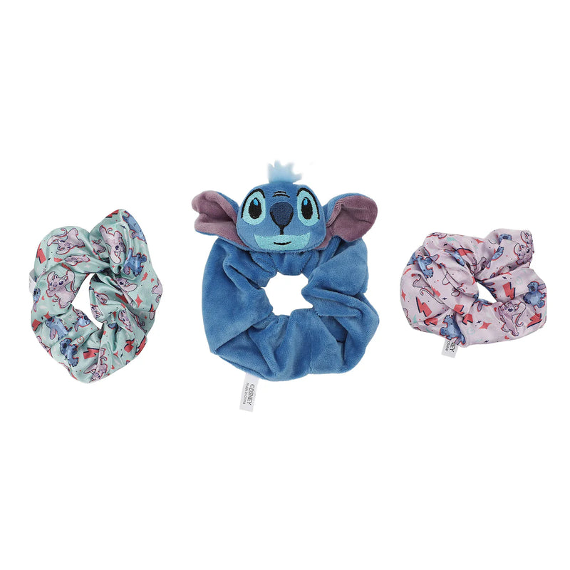 Load image into Gallery viewer, Disney: Lilo &amp; Stitch - Stitch &amp; Angel 3 Piece Printed Fabric Hair Scrunchie Set
