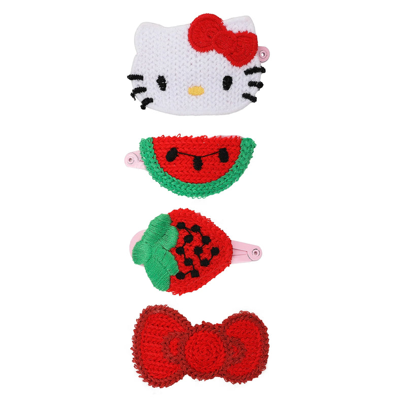 Cargue la imagen en el visor de la galería, Hello Kitty - Hello Kitty &amp; Friends 4 Piece Printed Fabric Hair Clip Set
