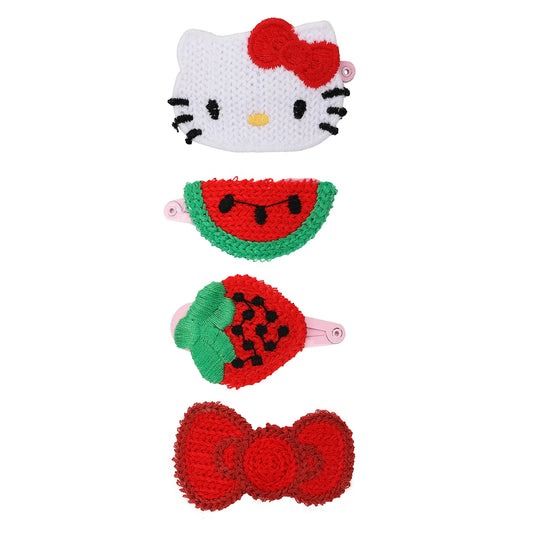 Hello Kitty - Hello Kitty & Friends 4 Piece Printed Fabric Hair Clip Set