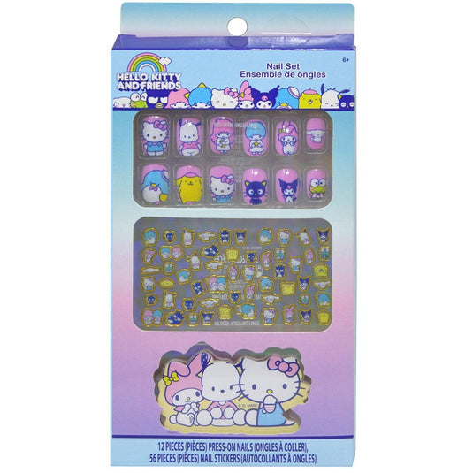 Hello Kitty And Friends - 12 Pc Press On Nails Party Pack