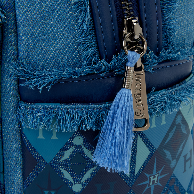 Load image into Gallery viewer, Loungefly Harry Potter - Hogwarts Denim Mini Backpack
