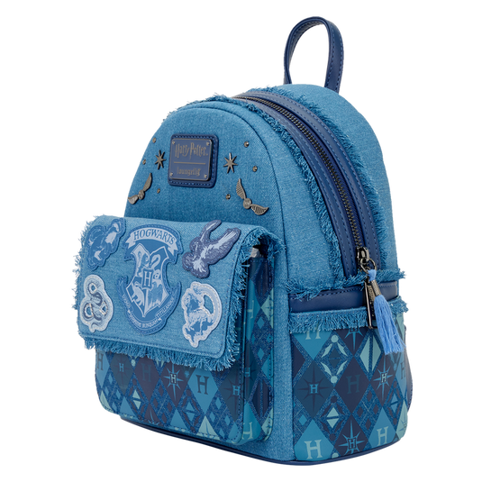 Loungefly Harry Potter - Hogwarts Denim Mini Backpack