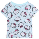 Hello Kitty - Kitty Allover Blue Kid T-Shirt