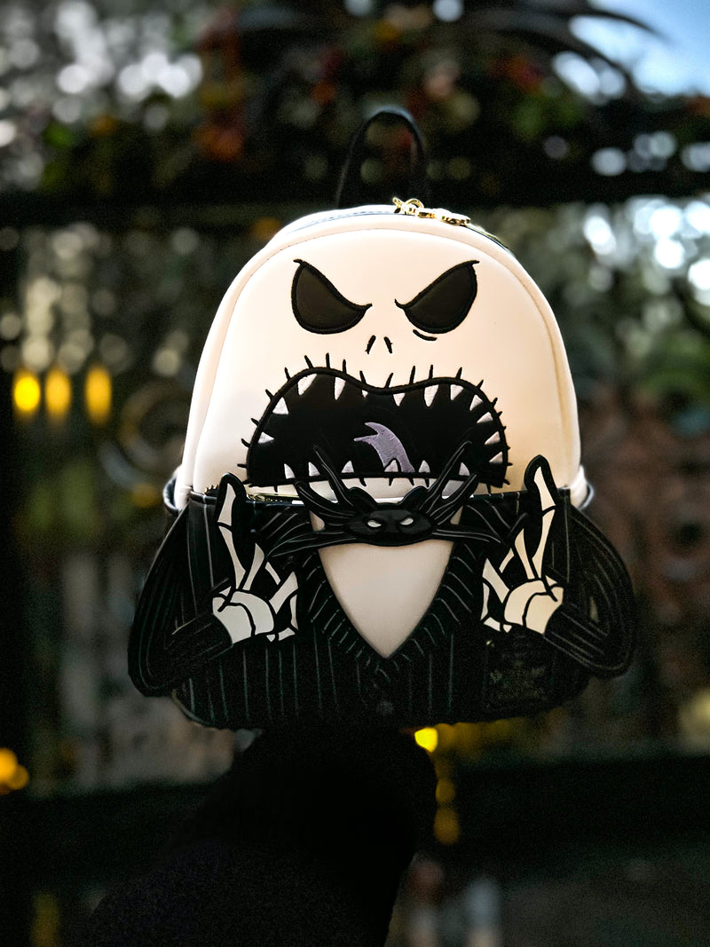 Load image into Gallery viewer, Loungefly Kryptonite Character Store Exclusive: Disney - The Nightmare Before Christmas - Angry Jack Skellington Mini Backpack, Loungefly
