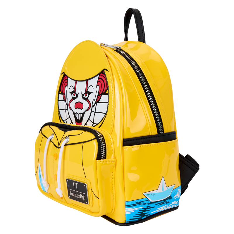 Load image into Gallery viewer, Loungefly It Pennywise - Raincoat Cosplay Glow Mini Backpack
