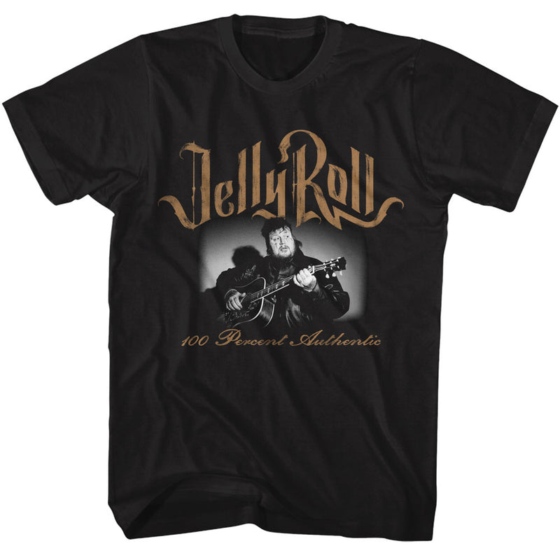 Jelly Roll Guitarman 100 Percent Authentic Black T-shirt