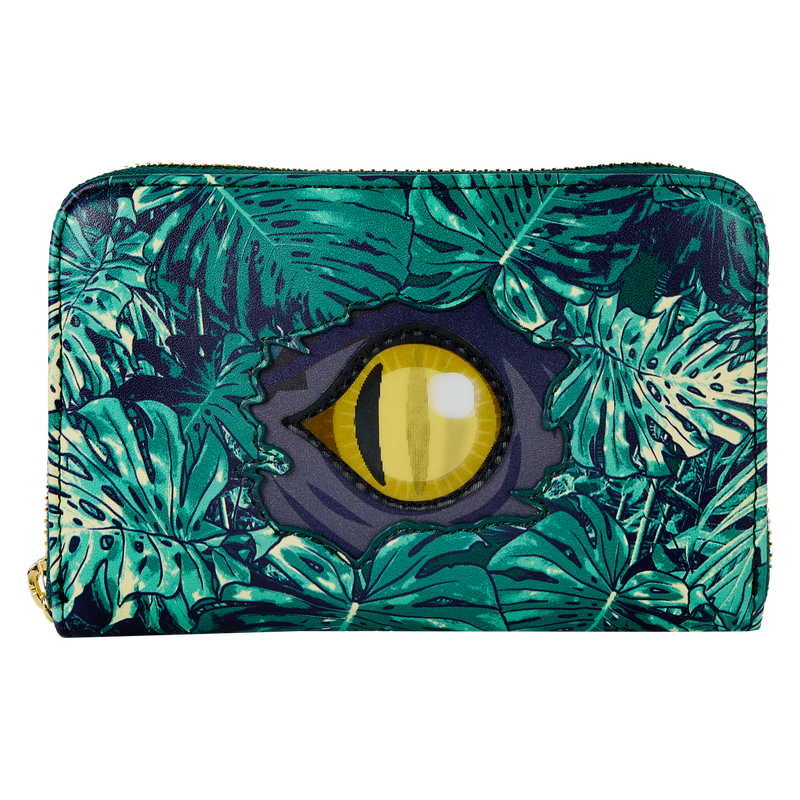Cargue la imagen en el visor de la galería, Loungefly Universal Jurassic World - Jurassic World Jungle Velociraptor Lenticular Zip Around Wallet
