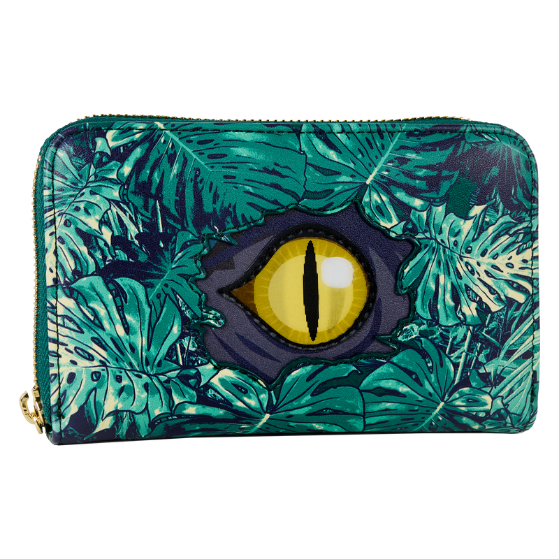 Cargue la imagen en el visor de la galería, Loungefly Universal Jurassic World - Jurassic World Jungle Velociraptor Lenticular Zip Around Wallet
