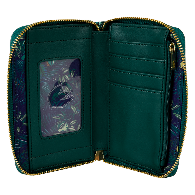 Cargue la imagen en el visor de la galería, Loungefly Universal Jurassic World - Jurassic World Jungle Velociraptor Lenticular Zip Around Wallet
