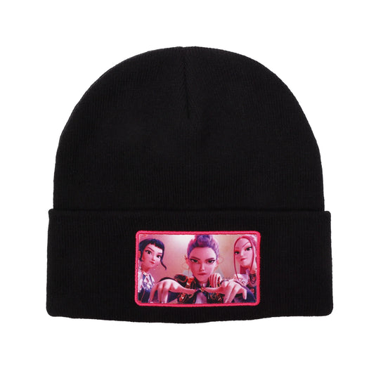 K-Pop Demon Hunters - Huntr/x Black Cuff Knit Beanie
