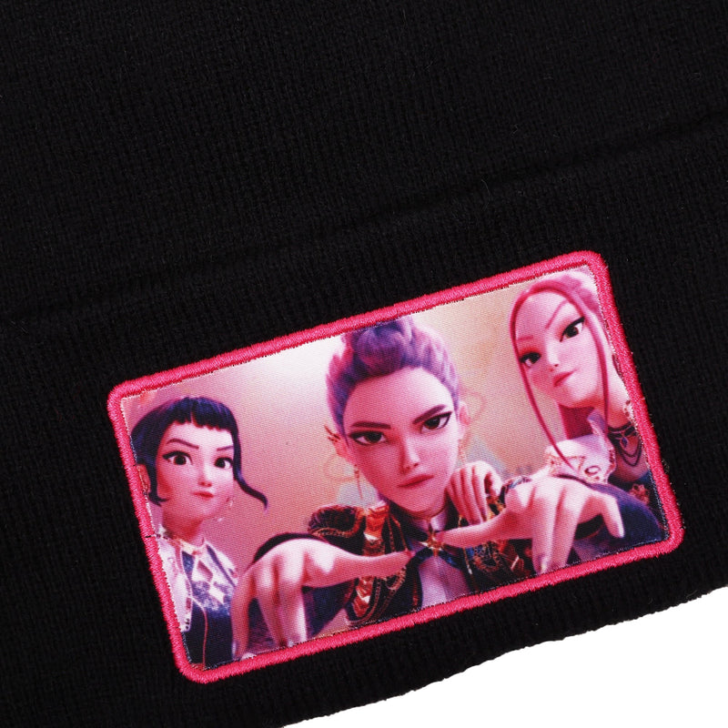 Load image into Gallery viewer, K-Pop Demon Hunters - Huntr/x Black Cuff Knit Beanie

