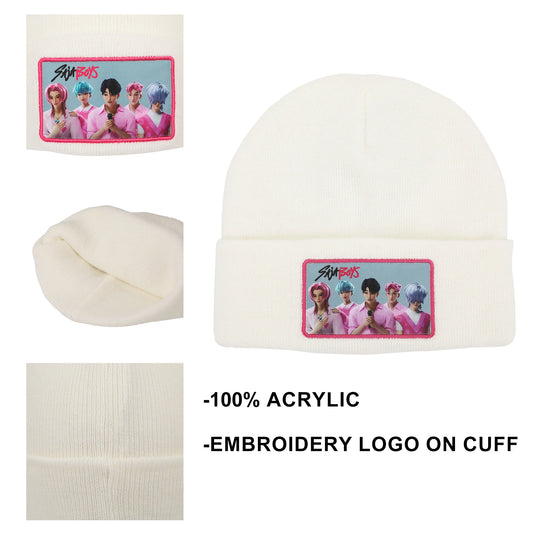 K-Pop Demon Hunters - Saja Boys White Cuff Knit Beanie