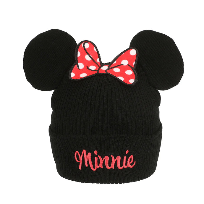 Disney - Minnie Mouse Bow With Ear Poms Cuff Beanie