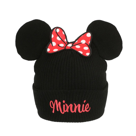Disney - Minnie Mouse Bow With Ear Poms Cuff Beanie