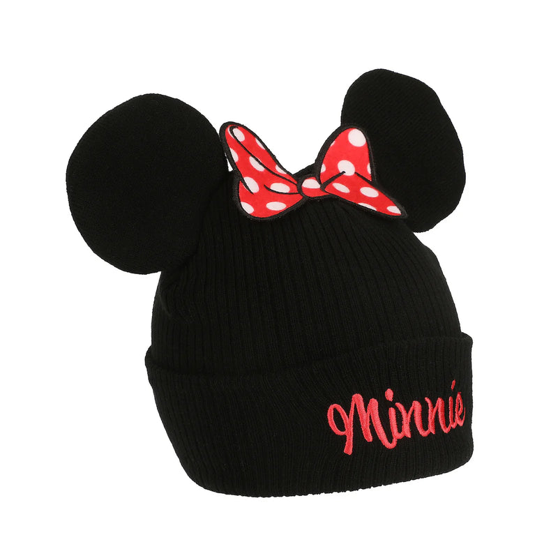 Chargez l&#39;image dans la visionneuse de la galerie, Disney - Minnie Mouse Bow With Ear Poms Cuff Beanie
