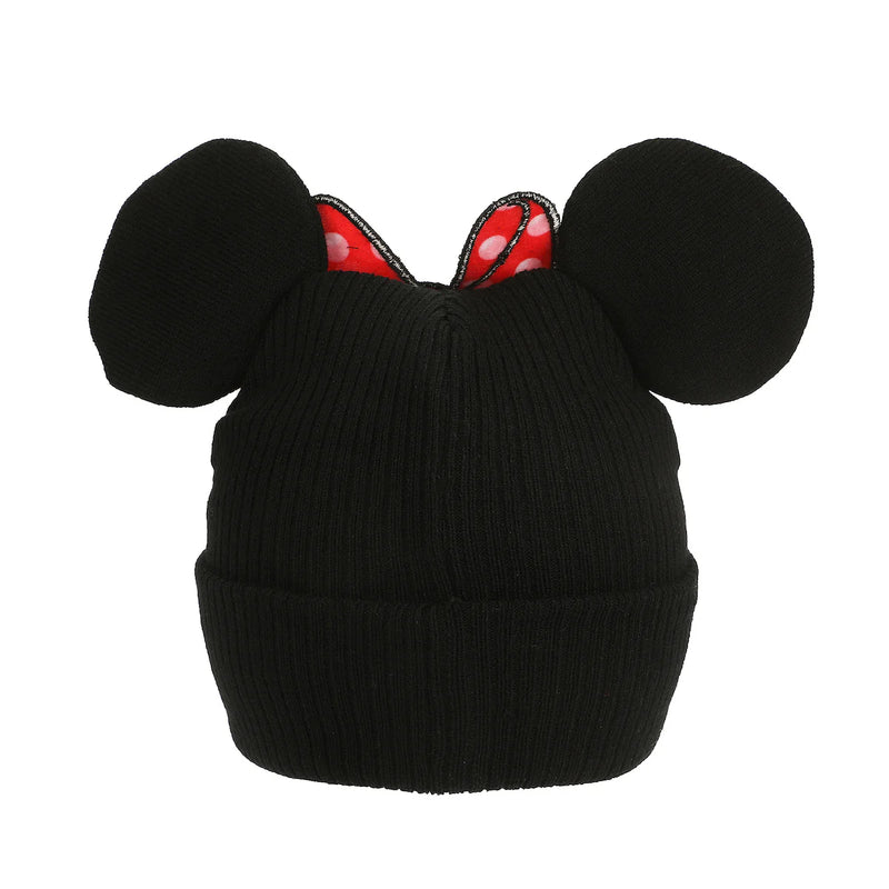 Chargez l&#39;image dans la visionneuse de la galerie, Disney - Minnie Mouse Bow With Ear Poms Cuff Beanie
