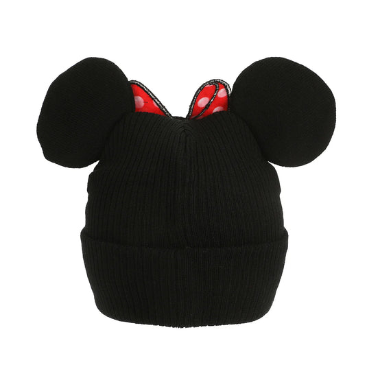Disney - Minnie Mouse Bow With Ear Poms Cuff Beanie