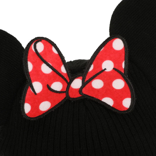 Disney - Minnie Mouse Bow With Ear Poms Cuff Beanie
