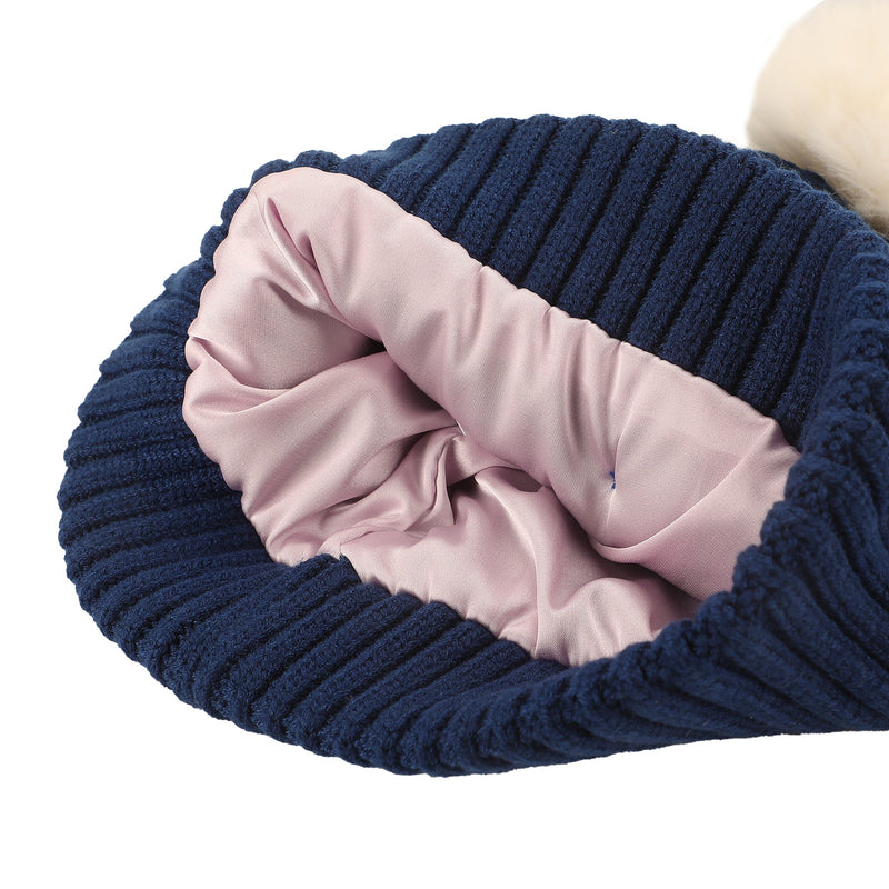 Load image into Gallery viewer, Disney Lilo &amp; Stitch - Stitch Character Face &amp; Pearl Appliques Blue Cuff Beanie
