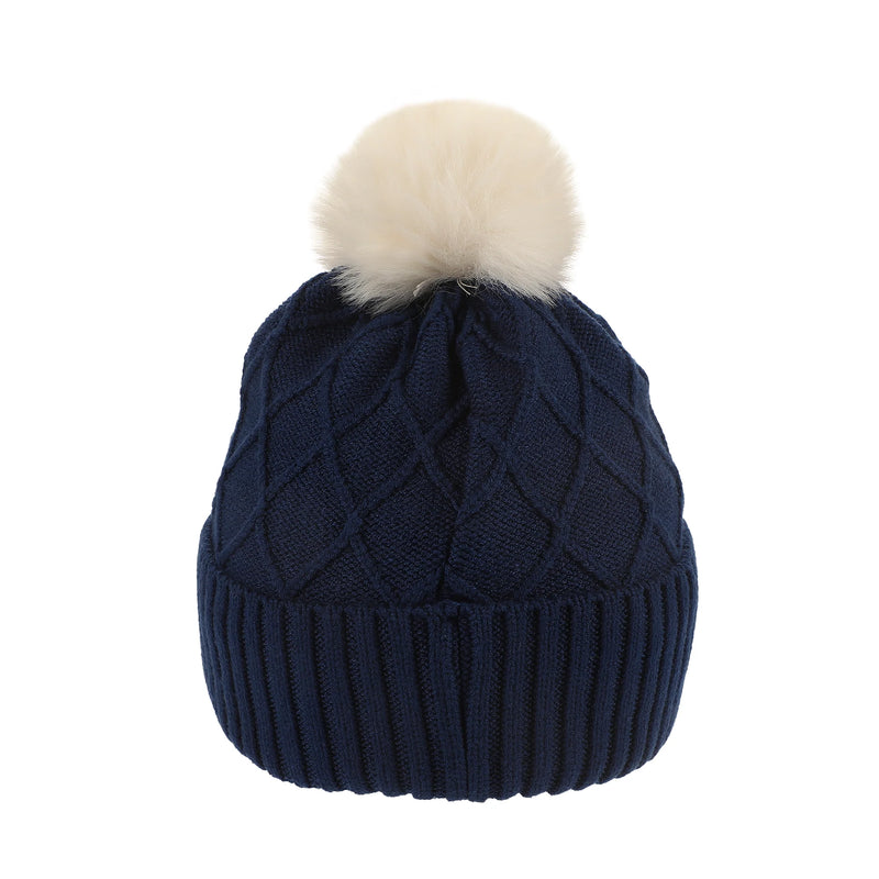 Load image into Gallery viewer, Disney Lilo &amp; Stitch - Stitch Character Face &amp; Pearl Appliques Blue Cuff Beanie
