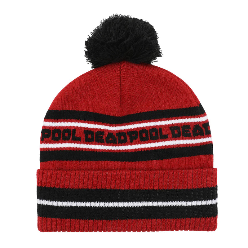 Cargue la imagen en el visor de la galería, Marvel Comics: Deadpool - Logo Red &amp; Black Cuff Beanie
