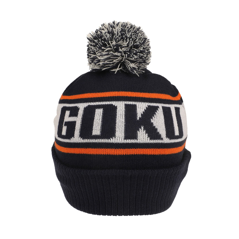Cargue la imagen en el visor de la galería, Bioworld Dragon Ball Z - Goku Kanji Blue Knit Cuff Beanie
