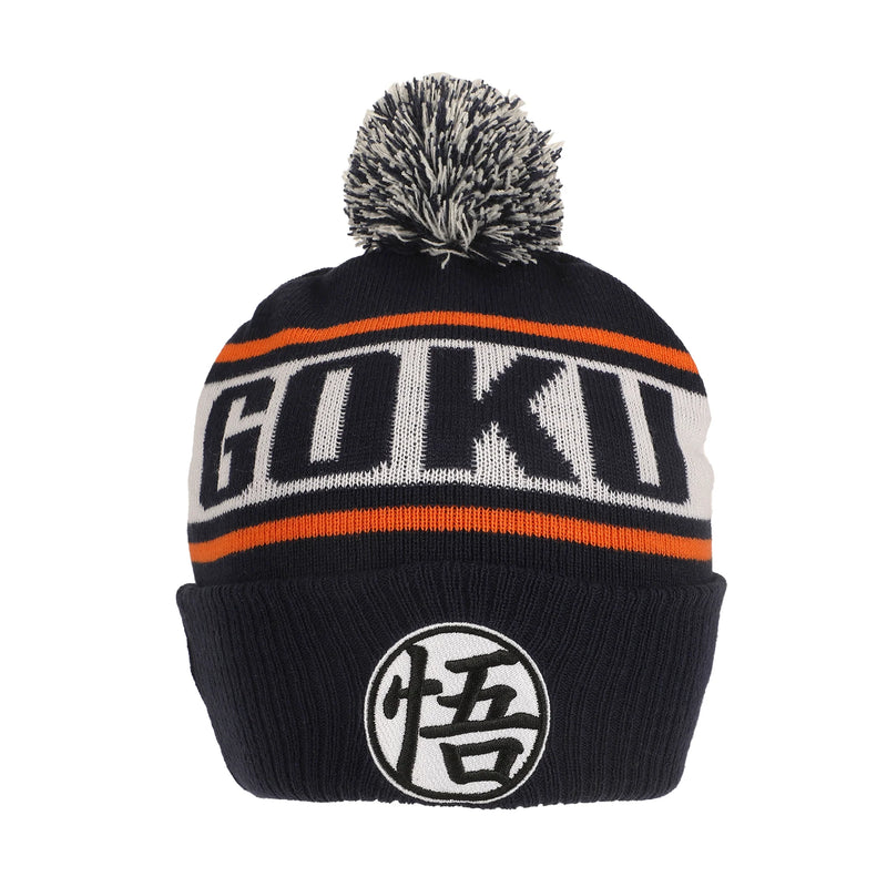Cargue la imagen en el visor de la galería, Bioworld Dragon Ball Z - Goku Kanji Blue Knit Cuff Beanie
