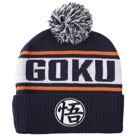 Bioworld Dragon Ball Z - Goku Kanji Blue Knit Cuff Beanie