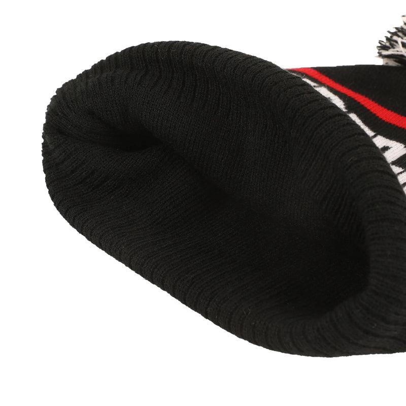 Cargue la imagen en el visor de la galería, Marvel Comics - Spider-Man Logo &amp; Name Text Black Cuff Beanie Knit Beanie
