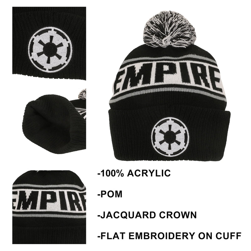 Chargez l'image dans la visionneuse de la galerie, Bioworld Star Wars - Galactic Empire Black Cuff Beanie
