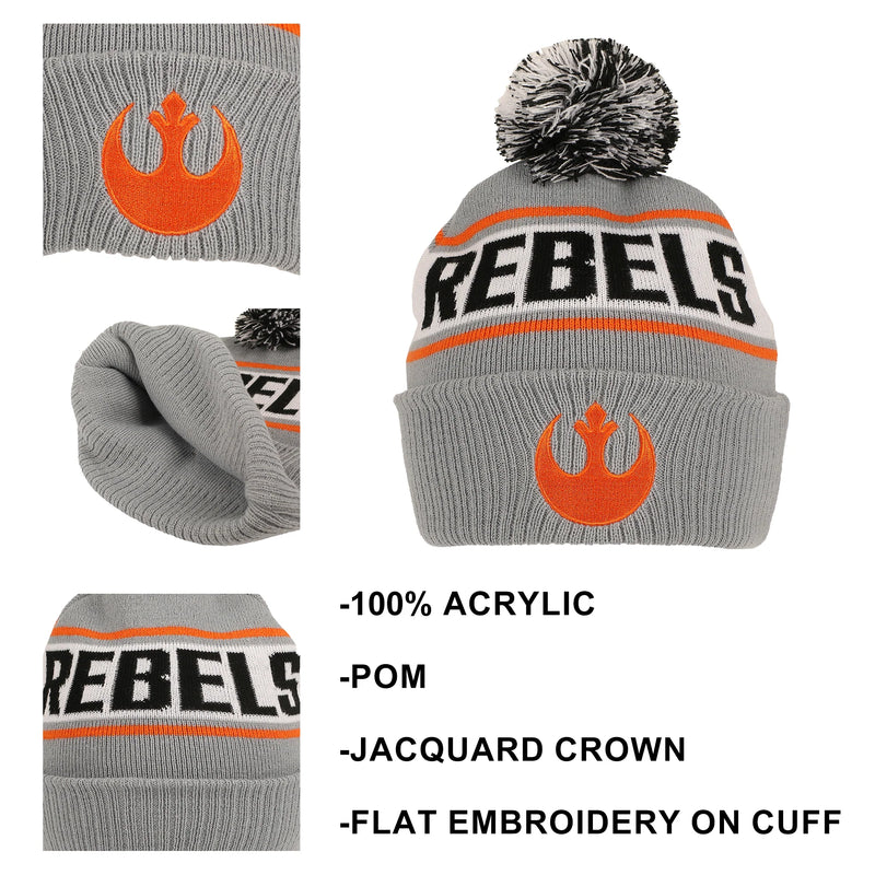 Cargue la imagen en el visor de la galería, Bioworld Star Wars - Rebels Gray Cuff Beanie
