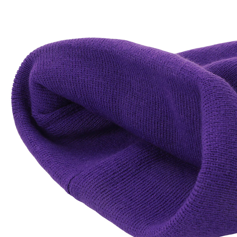 Load image into Gallery viewer, Coraline &amp; Black Cat Character Art Purple Cuff Beanie
