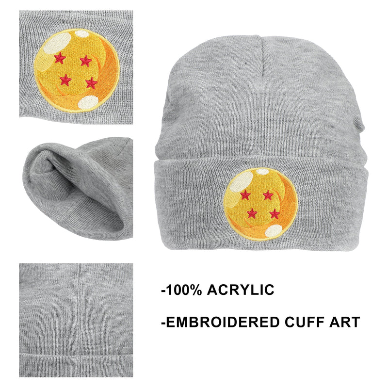 Cargue la imagen en el visor de la galería, Dragon Ball Z - 4 Star Dragonball Heather Acrylic Knit Cuff Beanie
