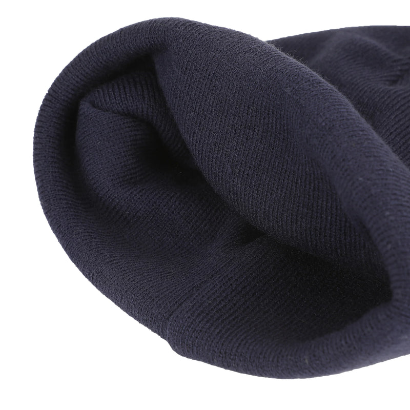 Chargez l&#39;image dans la visionneuse de la galerie, Stranger Things - WSQK Embroidery Navy Acrylic Yarn Standard Cuff Beanie

