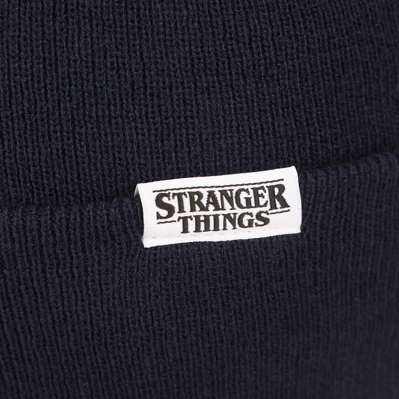 Chargez l&#39;image dans la visionneuse de la galerie, Stranger Things - WSQK Embroidery Navy Acrylic Yarn Standard Cuff Beanie

