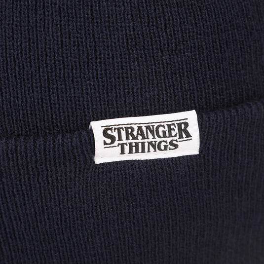 Stranger Things - WSQK Embroidery Navy Acrylic Yarn Standard Cuff Beanie
