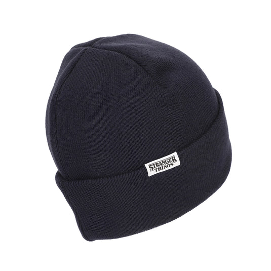 Stranger Things - WSQK Embroidery Navy Acrylic Yarn Standard Cuff Beanie