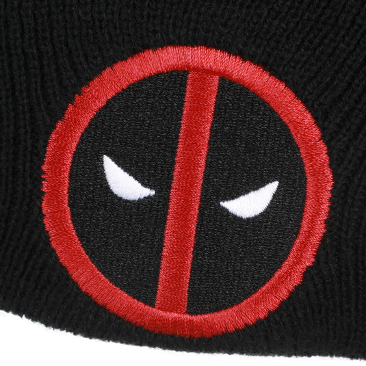 Bioworld Marvel Comics: Deadpool - Logo Embroidery Acrylic Knit Standard Cuff Beanie