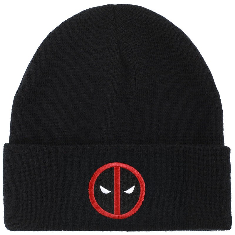 Load image into Gallery viewer, Bioworld Marvel Comics: Deadpool - Logo Embroidery Acrylic Knit Standard Cuff Beanie
