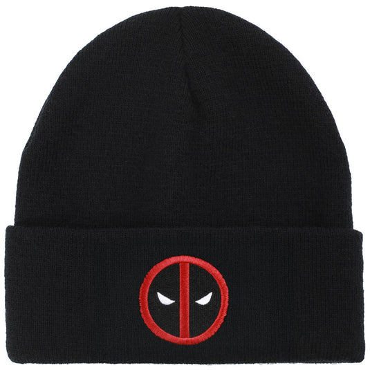 Bioworld Marvel Comics: Deadpool - Logo Embroidery Acrylic Knit Standard Cuff Beanie