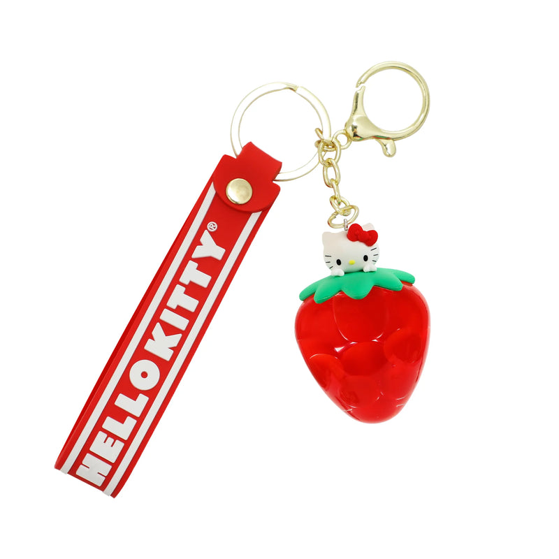 Load image into Gallery viewer, Sanrio Hello Kitty - Liquid-Filled Strawberry Keychain

