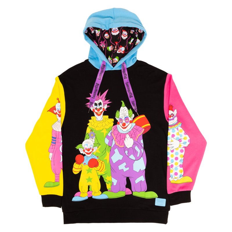 Chargez l&#39;image dans la visionneuse de la galerie, Killer Klowns from Outer Space Color Block Unisex Hoodie
