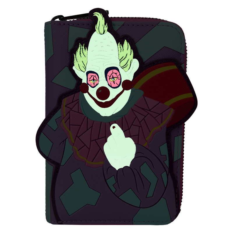 Chargez l&#39;image dans la visionneuse de la galerie, Loungefly Killer Klowns from Outer Space - Jumbo Cosplay Glow Zip Around Wallet
