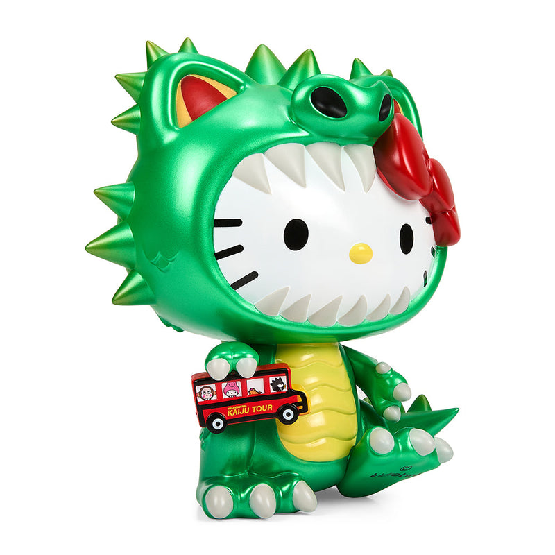 Load image into Gallery viewer, Hello Kitty - Kaiju Metallic Green Edition Cosplay 8&quot; Vinyl Figure
