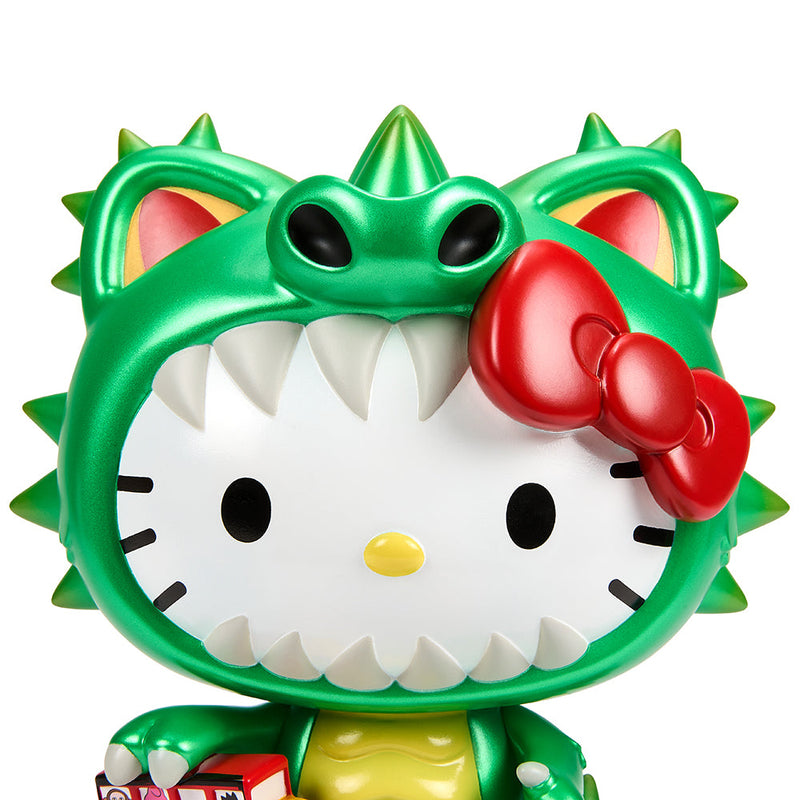 Load image into Gallery viewer, Hello Kitty - Kaiju Metallic Green Edition Cosplay 8&quot; Vinyl Figure
